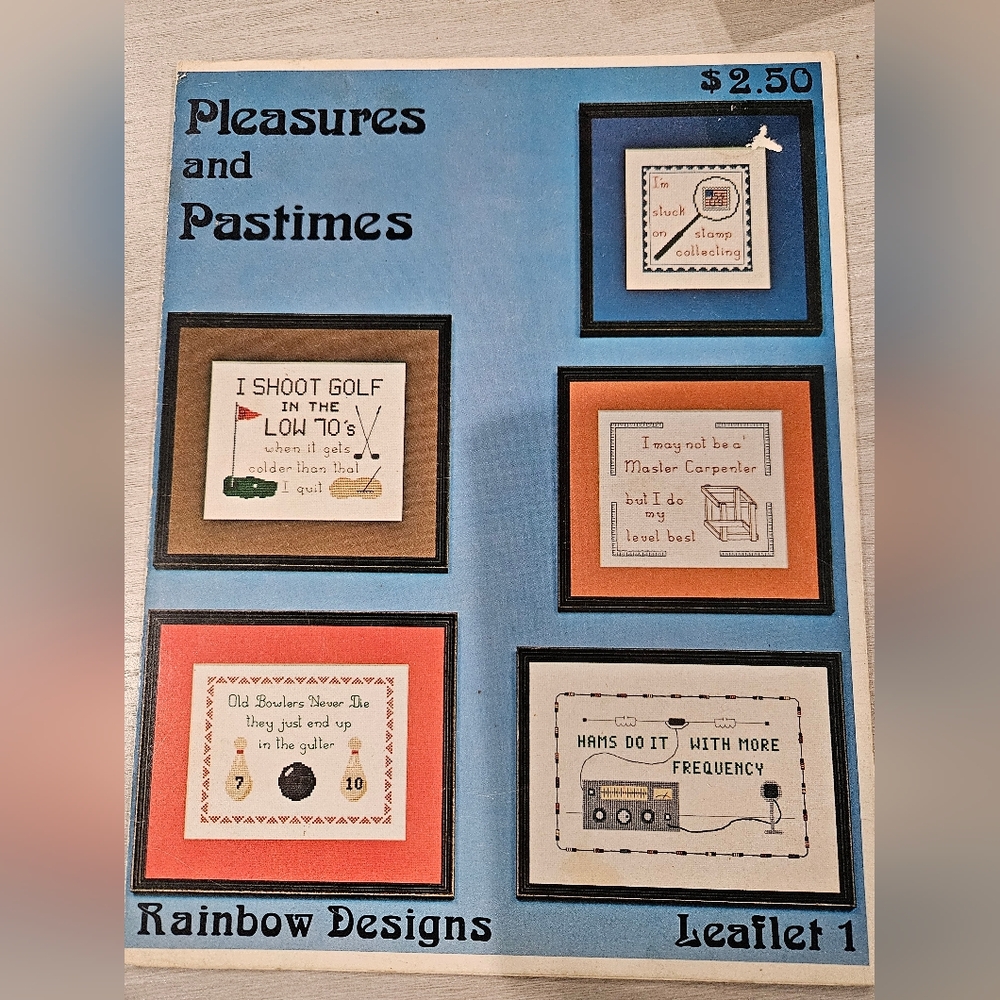 Rainbow Designs Pleasures And Pastimes Counted Cross Stitch Charted Designs 1979